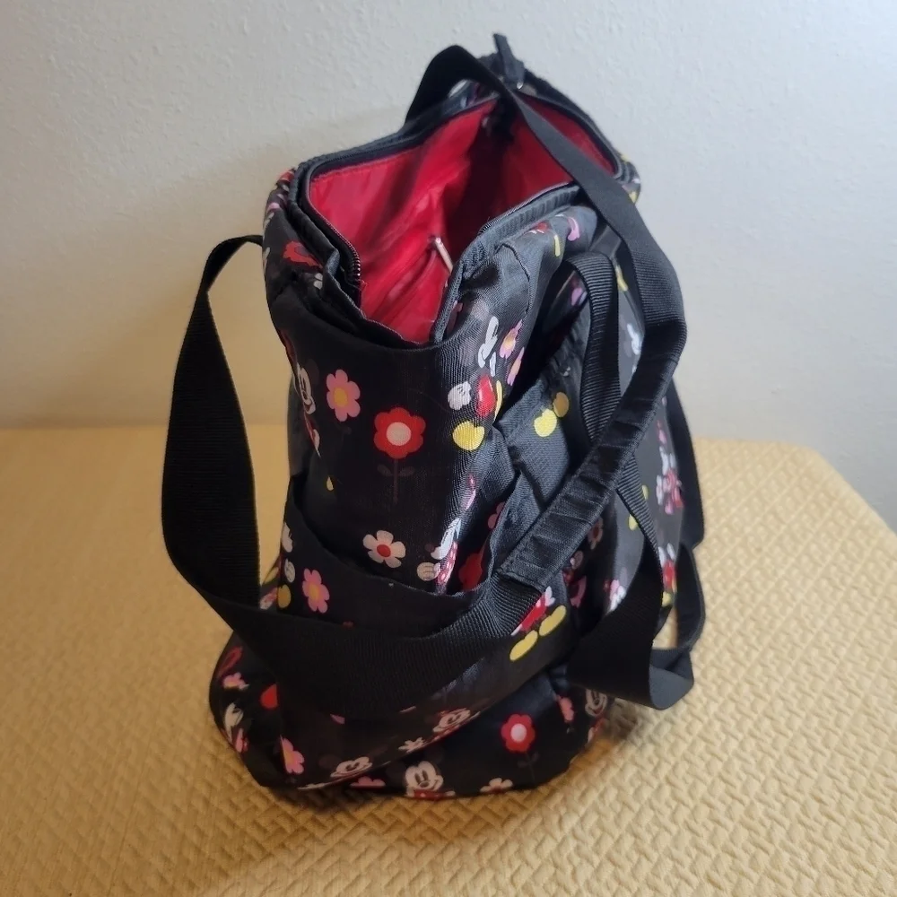 Disney mickey/minnie black red baby diaper bag